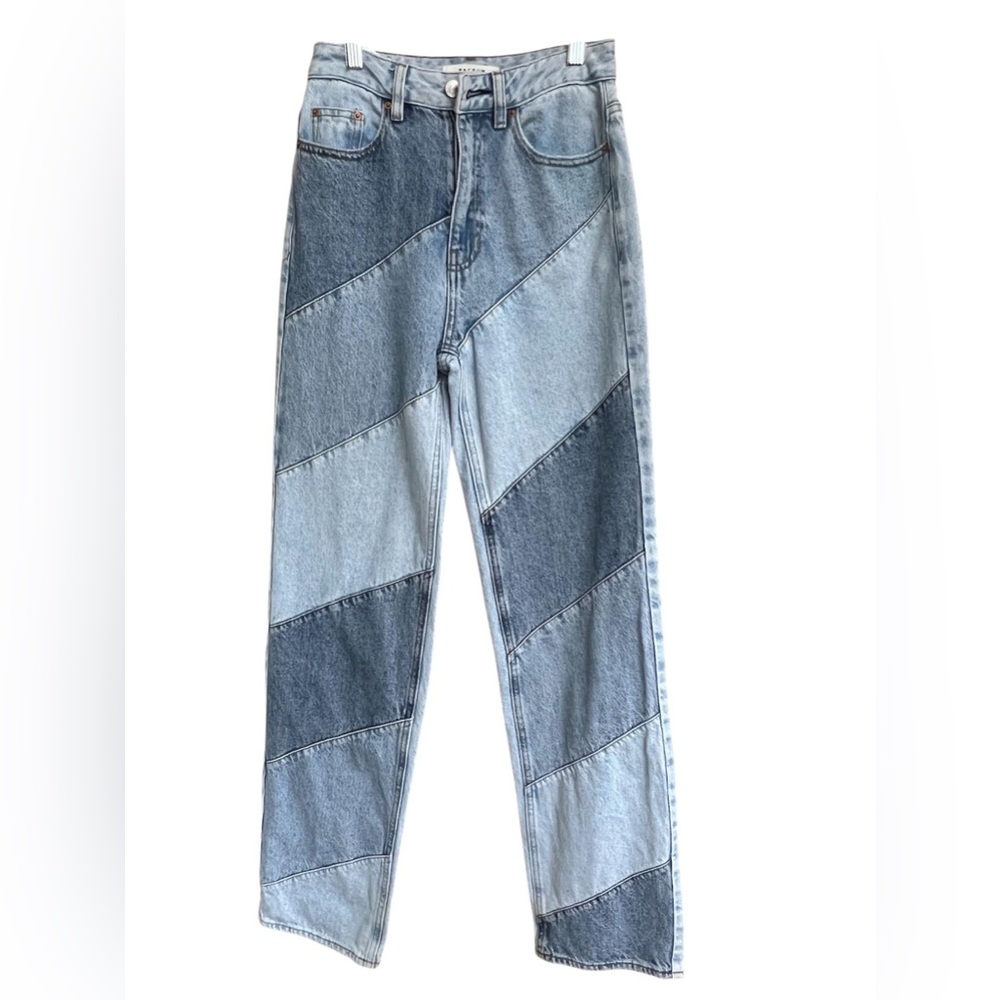 Stylish  Pacsun Diagonal Inserts Straight Leg Jeans